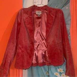 Armani Exchange Womens Blazer Pink Courdoroy Cotton FAIR CONDITION! No Buttons M